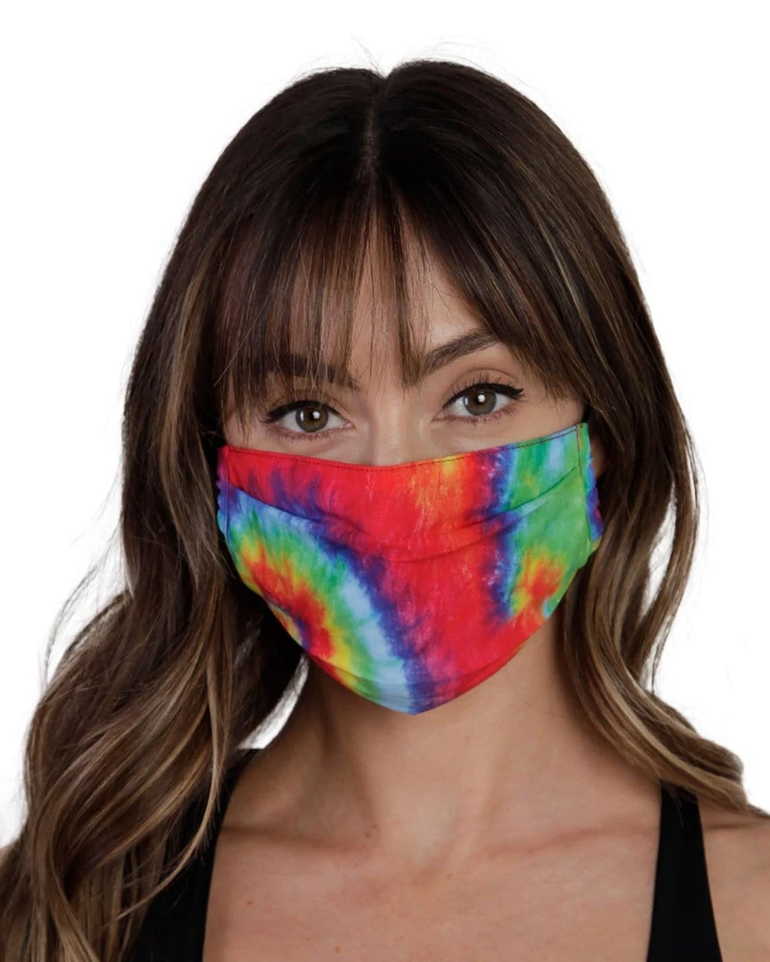 INTO THE AM Rainbow Tie-Dye Face Mask 3 INTO THE AM Rainbow Tie-Dye Face Mask