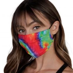 INTO THE AM Rainbow Tie-Dye Face Mask