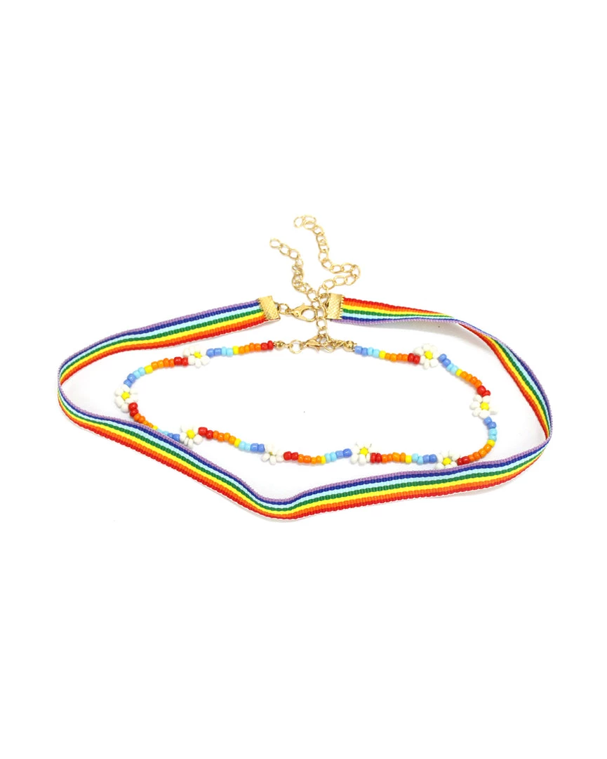 Ana Accessories Rainbow Garden Double Layer Choker 4 Ana Accessories Rainbow Garden Double Layer Choker