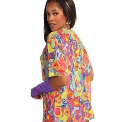 Rock & Rose Rainbow Groovy Hearts Mesh Oversized Tee New Arrivals 16 Rock & Rose Rainbow Groovy Hearts Mesh Oversized Tee New Arrivals