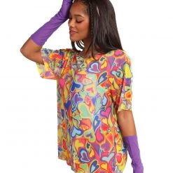 Rock & Rose Rainbow Groovy Hearts Mesh Oversized Tee New Arrivals 15 Rock & Rose Rainbow Groovy Hearts Mesh Oversized Tee New Arrivals