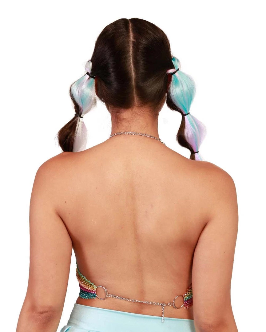 Hot & Delicious Black Bead Clothing Rainbow Kisses O-Ring Crop Top 8 Hot & Delicious Black Bead Clothing Rainbow Kisses O-Ring Crop Top