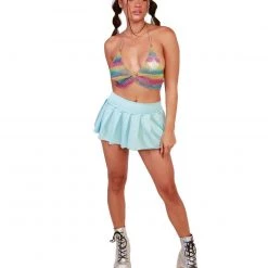 Hot & Delicious Black Bead Clothing Rainbow Kisses O-Ring Crop Top 11 Hot & Delicious Black Bead Clothing Rainbow Kisses O-Ring Crop Top