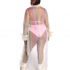 Hot & Delicious Black Bead Clothing Rainbow Radiance Long Sleeve Mesh Kimono 7 Hot & Delicious Black Bead Clothing Rainbow Radiance Long Sleeve Mesh Kimono