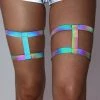 Andrew - Agent Rainbow Reflective Leg Garters 1 Andrew - Agent Rainbow Reflective Leg Garters