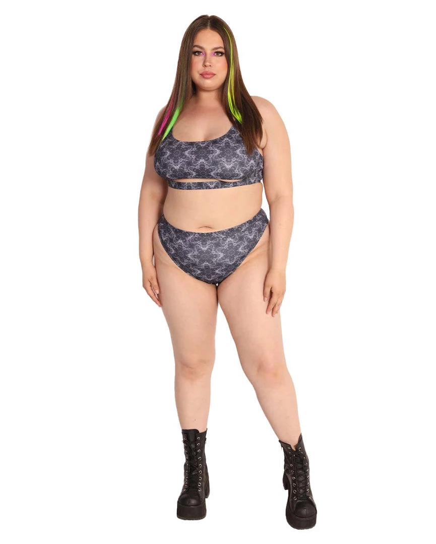 Dippin Daisies Recycled Fabric Enchanted Flower Underboob Crop Top Clothing 10 Dippin Daisies Recycled Fabric Enchanted Flower Underboob Crop Top Clothing