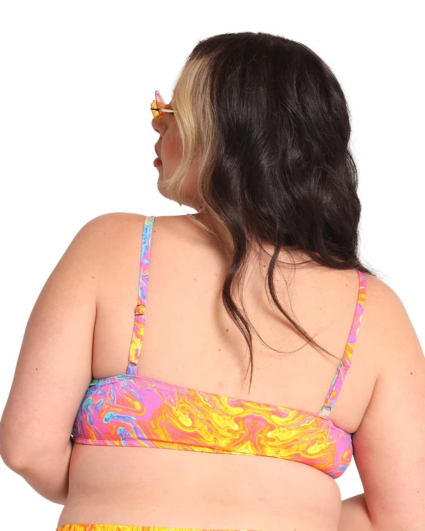 Dippin Daisies Recycled Fabric Liquid Rainbow Underboob Cutout Top 12 Dippin Daisies Recycled Fabric Liquid Rainbow Underboob Cutout Top