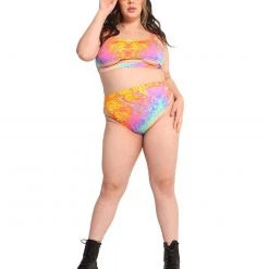 Dippin Daisies Recycled Fabric Liquid Rainbow Underboob Cutout Top 21 Dippin Daisies Recycled Fabric Liquid Rainbow Underboob Cutout Top