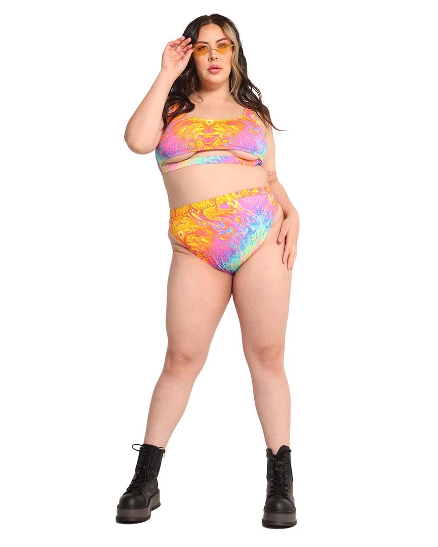 Dippin Daisies New Arrivals Recycled Fabric Liquid Rainbow High Cut Bottoms 11 Dippin Daisies New Arrivals Recycled Fabric Liquid Rainbow High Cut Bottoms