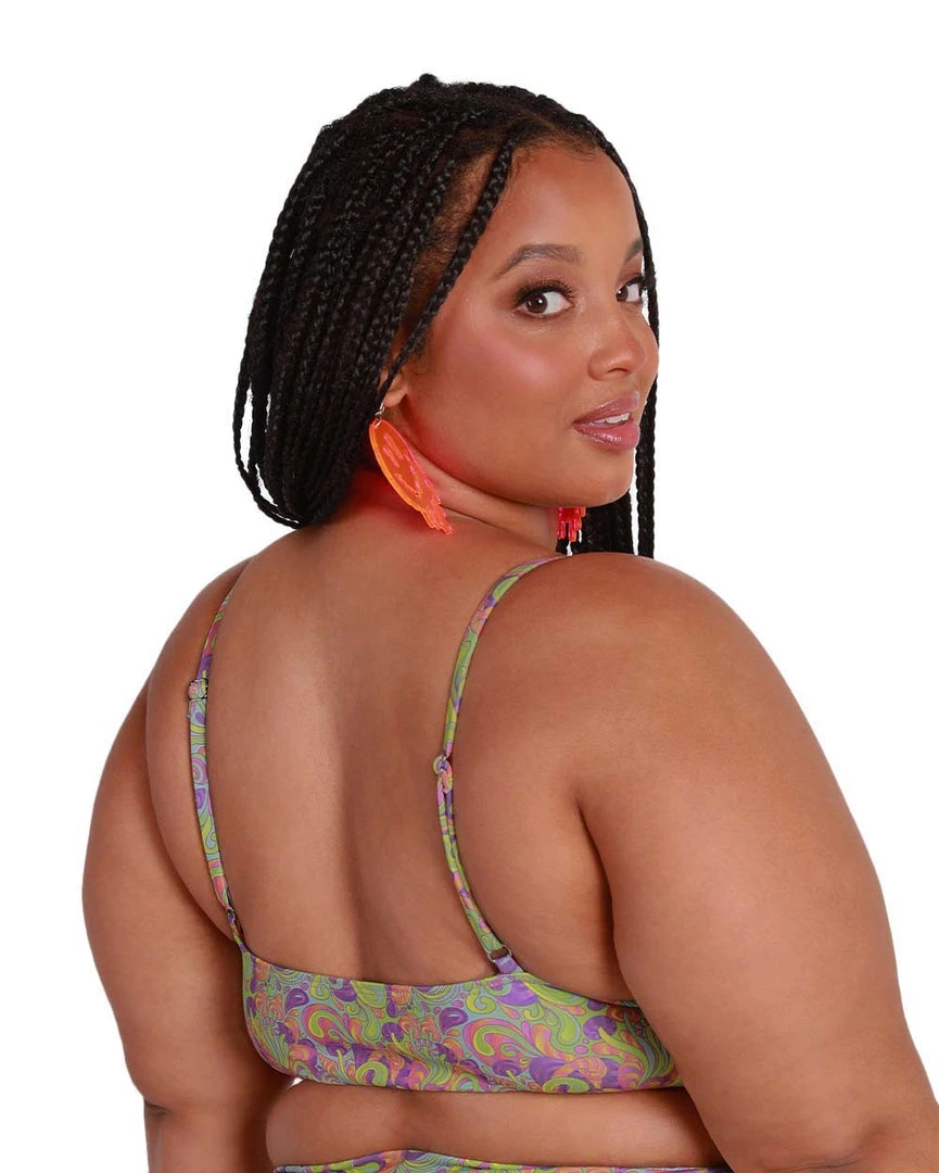 Dippin Daisies Clothing Recycled Fabric Magic Mushroom Underboob Crop Top 12 Dippin Daisies Clothing Recycled Fabric Magic Mushroom Underboob Crop Top