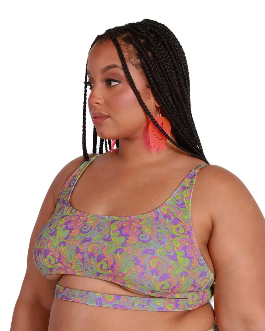 Dippin Daisies Clothing Recycled Fabric Magic Mushroom Underboob Crop Top 10 Dippin Daisies Clothing Recycled Fabric Magic Mushroom Underboob Crop Top