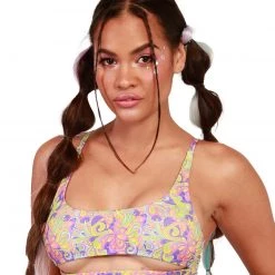 Dippin Daisies Clothing Recycled Fabric Magic Mushroom Underboob Crop Top 14 Dippin Daisies Clothing Recycled Fabric Magic Mushroom Underboob Crop Top