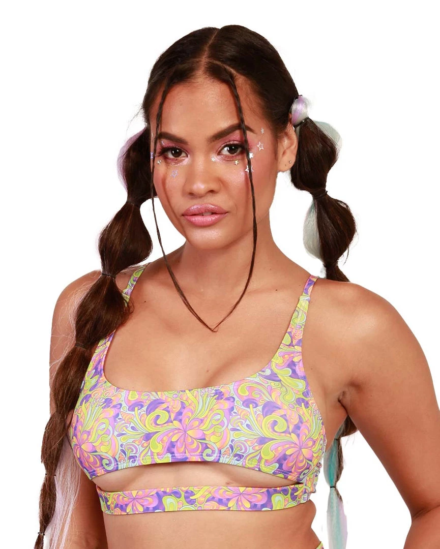 Dippin Daisies Clothing Recycled Fabric Magic Mushroom Underboob Crop Top 5 Dippin Daisies Clothing Recycled Fabric Magic Mushroom Underboob Crop Top