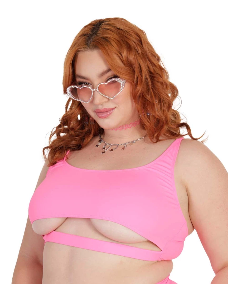 Dippin Daisies Recycled Fabric Malibu BB Cutout Crop Top 48 Dippin Daisies Recycled Fabric Malibu BB Cutout Crop Top