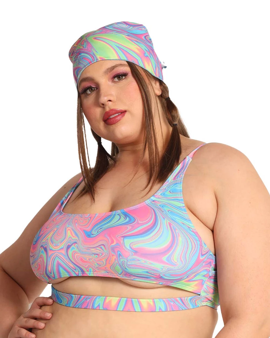 Dippin Daisies New Arrivals Recycled Fabric Melted Marble Underboob Crop Top 11 Dippin Daisies New Arrivals Recycled Fabric Melted Marble Underboob Crop Top