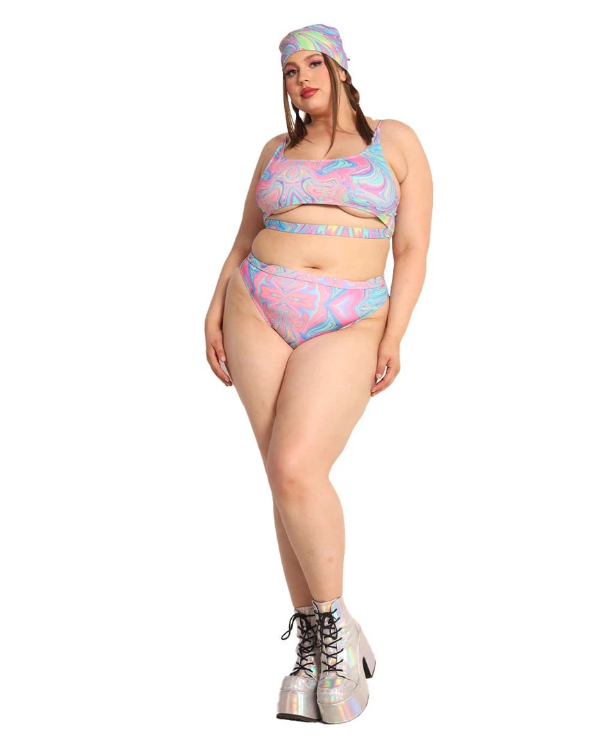 Dippin Daisies New Arrivals Recycled Fabric Melted Marble Underboob Crop Top 12 Dippin Daisies New Arrivals Recycled Fabric Melted Marble Underboob Crop Top