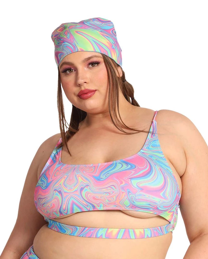 Dippin Daisies New Arrivals Recycled Fabric Melted Marble Underboob Crop Top 9 Dippin Daisies New Arrivals Recycled Fabric Melted Marble Underboob Crop Top