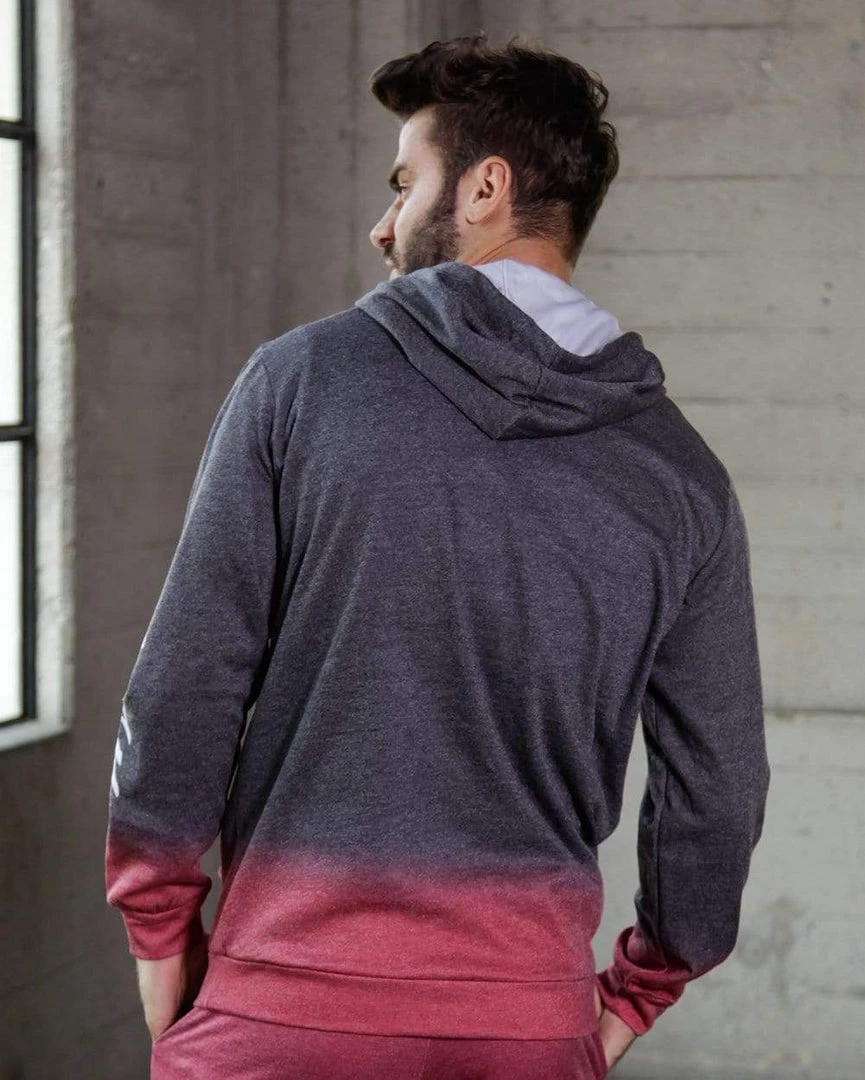 INTO THE AM Red Horizon Tie-Dye Hoodie Men 7 INTO THE AM Red Horizon Tie-Dye Hoodie Men