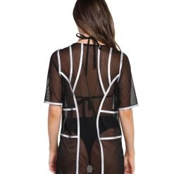 Banjul Clothing Reflective Wave Mesh Oversized Tee