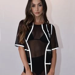 Banjul Clothing Reflective Wave Mesh Oversized Tee