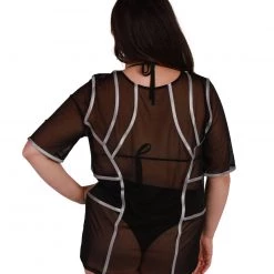 Banjul Clothing Reflective Wave Mesh Oversized Tee