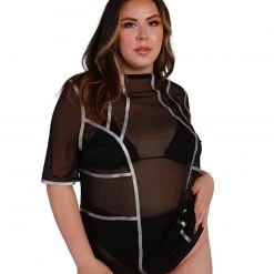 Banjul Clothing Reflective Wave Mesh Oversized Tee