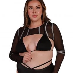 Banjul Clothing Reflective Wave Mesh Ultra Crop Long Sleeve 18 Banjul Clothing Reflective Wave Mesh Ultra Crop Long Sleeve