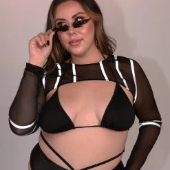 Banjul Clothing Reflective Wave Mesh Ultra Crop Long Sleeve 17 Banjul Clothing Reflective Wave Mesh Ultra Crop Long Sleeve