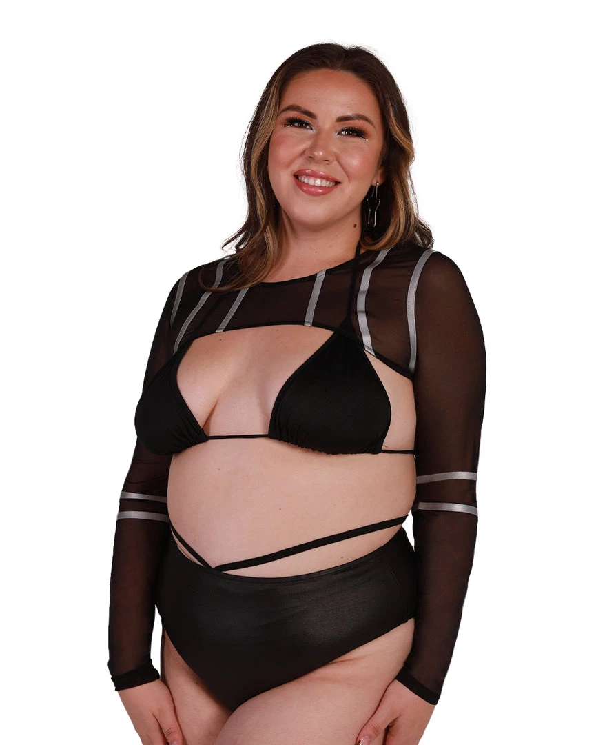 Banjul Clothing Reflective Wave Mesh Ultra Crop Long Sleeve 10 Banjul Clothing Reflective Wave Mesh Ultra Crop Long Sleeve