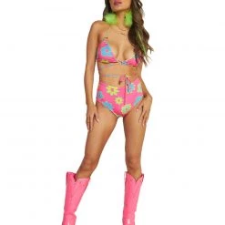 Cherry Mellow, Inc. Clothing Retro Trip Daisy O-Ring Bikini Top