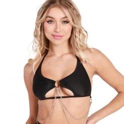 Rolita Couture X IHR Black Rebel Chain Top Clothing