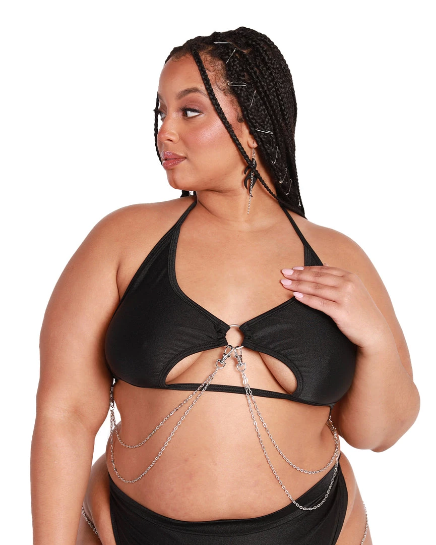 Rolita Couture X IHR Black Rebel Chain Top Clothing 12 Rolita Couture X IHR Black Rebel Chain Top Clothing