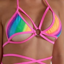 Rolita Couture Rainbow Kisses Wrap Top Clothing