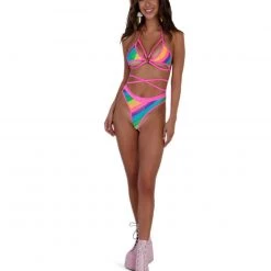 Rolita Couture Rainbow Kisses Wrap Top Clothing