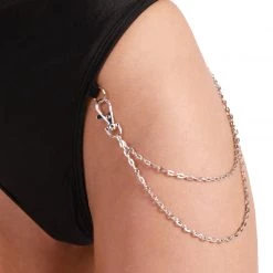 Rolita Couture X IHR Black Bootylicious Chain Thong Bottoms