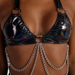 Roma X IHR Holosexual Chain Halter Top Clothing