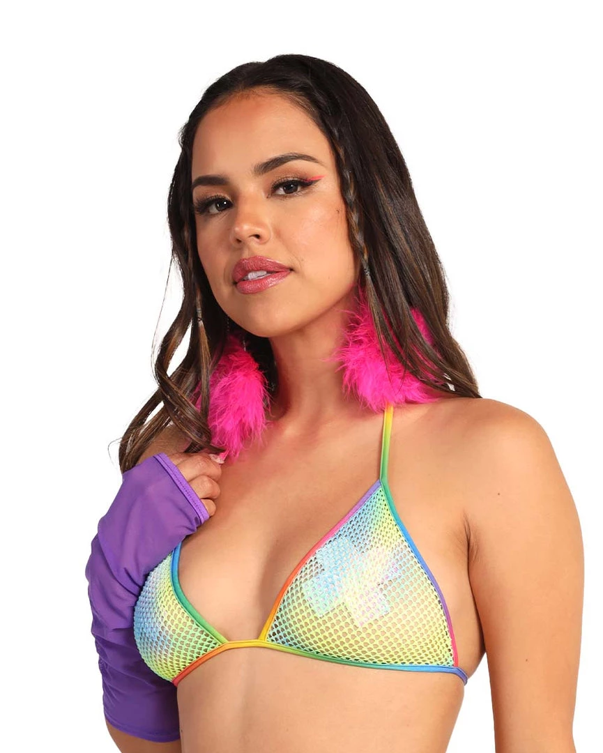 Roma Happy Pride Mesh Triangle Top 4 Roma Happy Pride Mesh Triangle Top