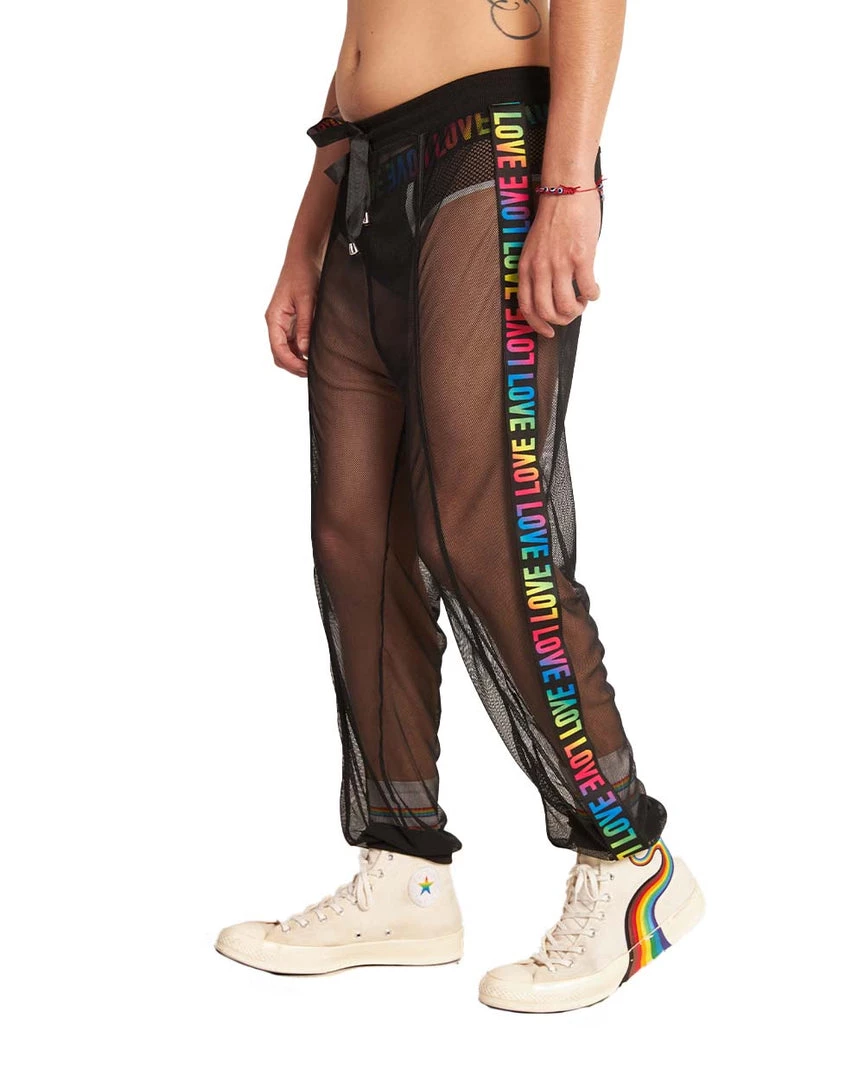 Roma Love Is Love Men's Fishnet Joggers New Arrivals 3 Roma Love Is Love Men's Fishnet Joggers New Arrivals
