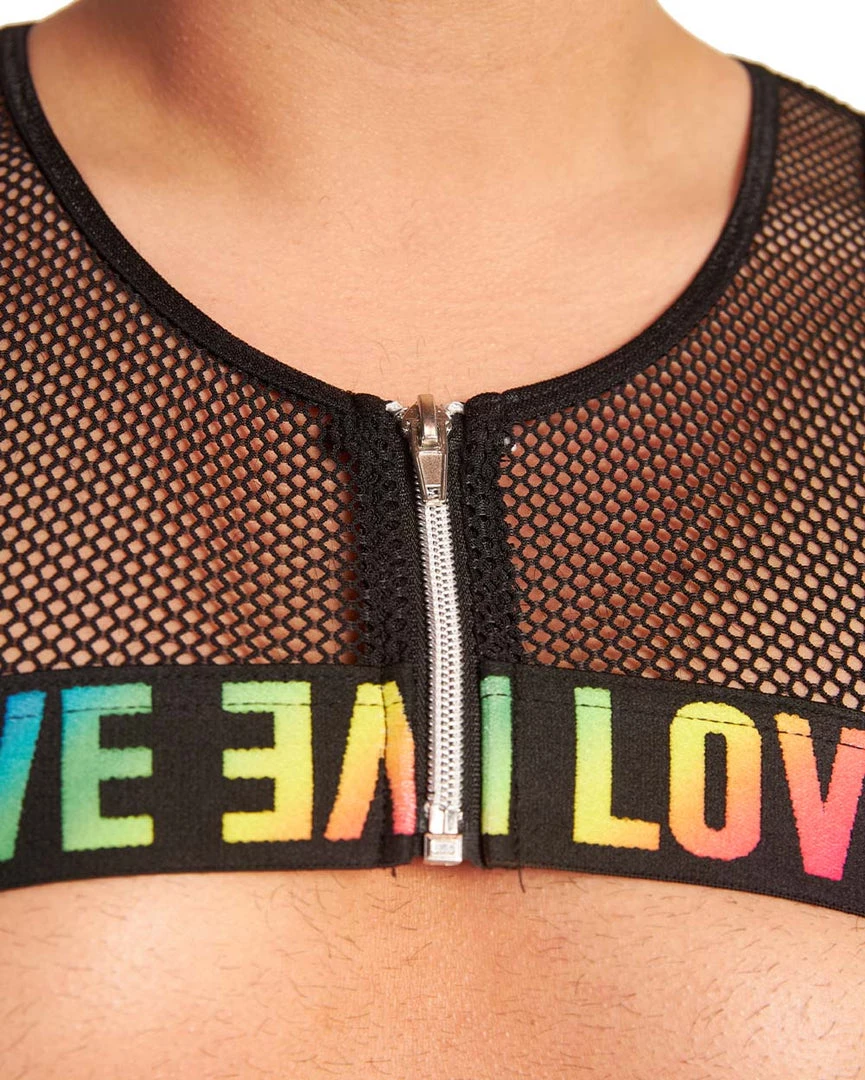 New Arrivals Roma Rainbow Disco Fishnet Harness 4 New Arrivals Roma Rainbow Disco Fishnet Harness