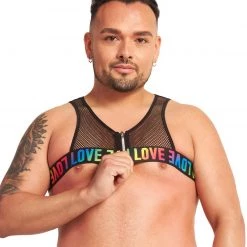 New Arrivals Roma Rainbow Disco Fishnet Harness