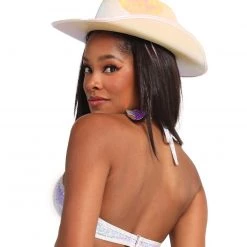 New Arrivals Roma She's So Lucky Sequin Bikini Top