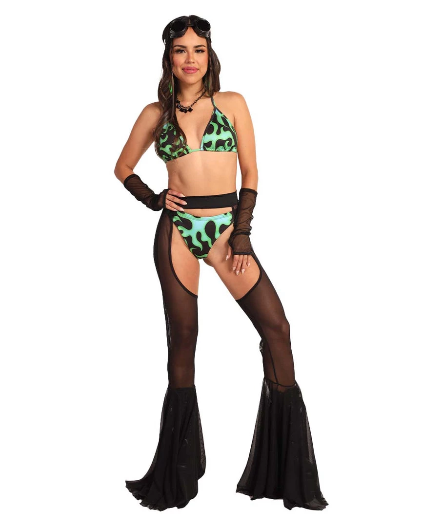 Roma Wicked Thing Mesh Bell Bottom Chaps 8 Roma Wicked Thing Mesh Bell Bottom Chaps