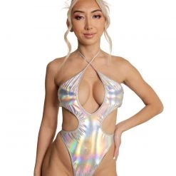 Roma X IHR Feel The Glow Holo Keyhole Bodysuit Clothing
