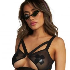 OhYes Rule The World Mesh O-Ring Crop Top