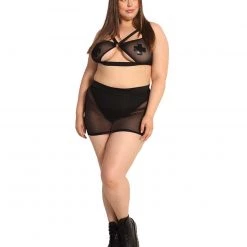 OhYes Rule The World Mesh O-Ring Crop Top