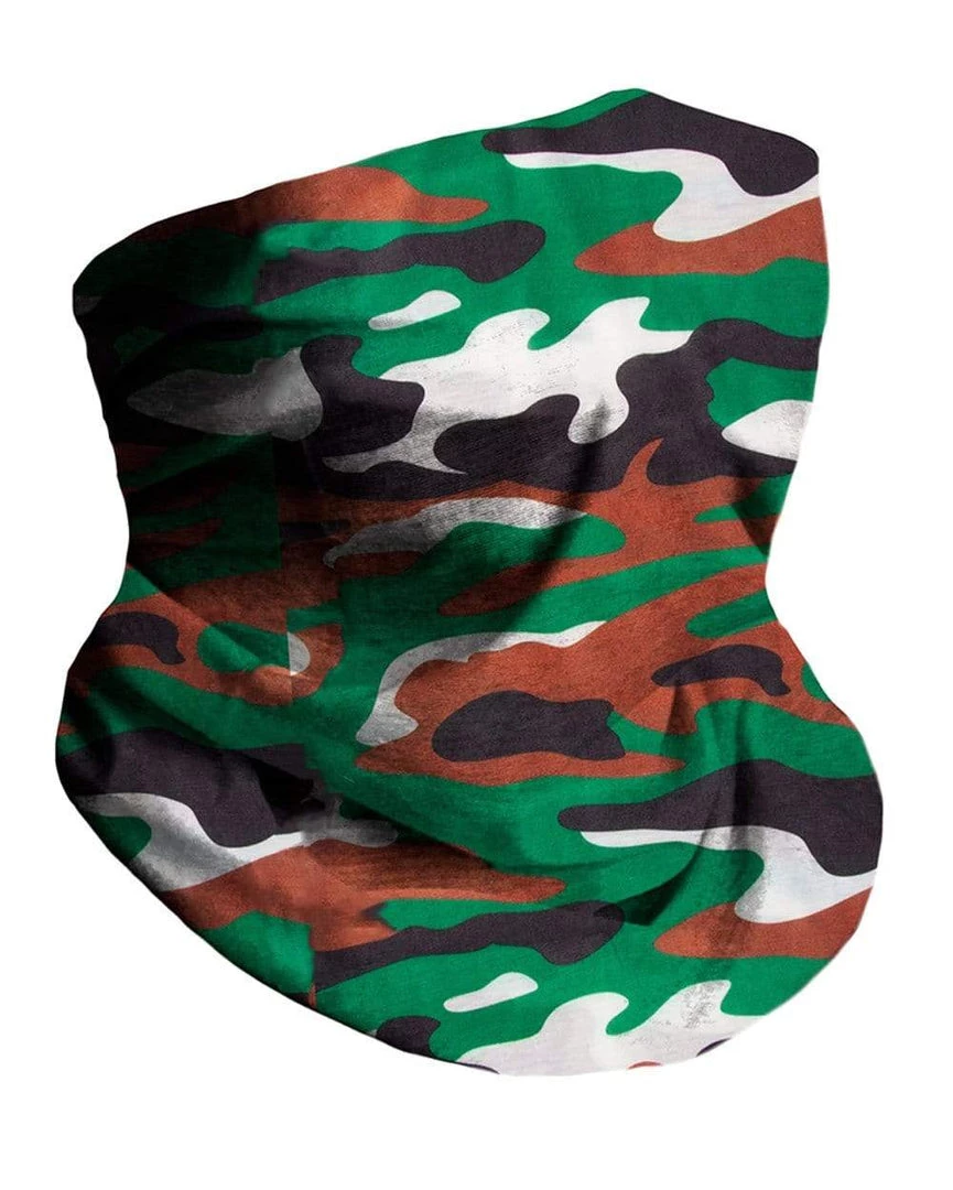 INTO THE AM Green Brown Combo Camo Seamless Mask Bandana 3 INTO THE AM Green Brown Combo Camo Seamless Mask Bandana