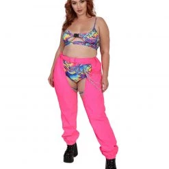 Hot & Delicious Black Bead Servin' Pink Looks Reflective Chained Chaps 22 Hot & Delicious Black Bead Servin' Pink Looks Reflective Chained Chaps