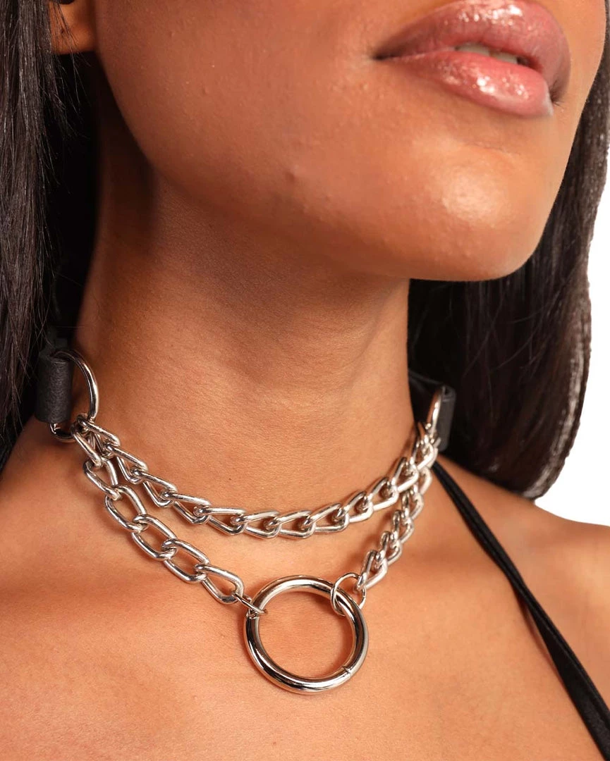 Funkplus Inc. Show Up & Show Out O-Ring Chain Choker Accessories 3 Funkplus Inc. Show Up & Show Out O-Ring Chain Choker Accessories