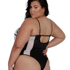 MY BOO Bodysuits & One-Pieces Show Ur True Stripes Mesh Bodysuit