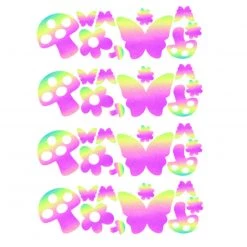 Sasswear X IHR Shroom Party Rainbow Reflective Body Stickers
